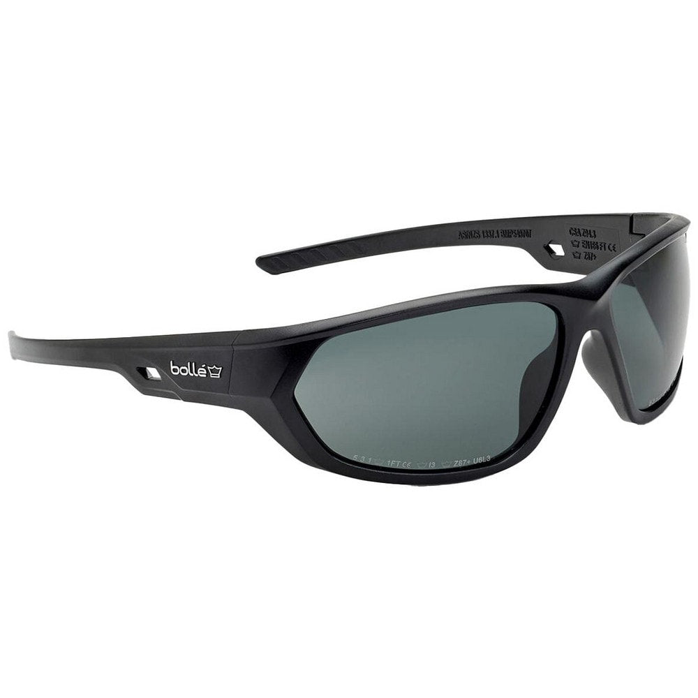 Safety Glasses: Platinum & Anti-Fog & Anti-Scratch, Polycarbonate, Polarized Smoke Lenses, Full-Framed