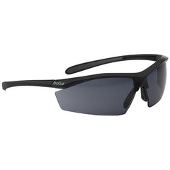 Safety Glasses: Platinum & Anti-Fog & Anti-Scratch, Polycarbonate, Smoke Lenses, Half-Framed