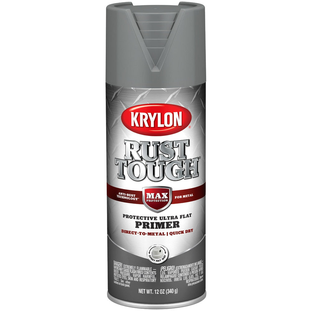 Primers; Product Type: Spray Paint Primer; Color: Gray; Container Size: 12 oz; Net Fill: 12 oz; Quick-Drying: Yes; Container Type: Aerosol Can; Finish: Ultra Flat