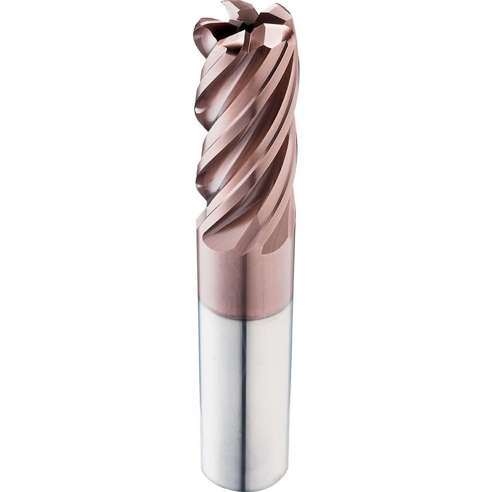 Corner Radius End Mill: 3/4" Dia, 2-1/4" LOC, 0.2500" Radius, 5 Flute, Solid Carbide