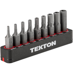 Screwdriver Bit Sets; Set Type: Security Hex; Tip Type: Hex; Container Type: Plastic Holder; Point Type: Tamperproof Hex; Drive Size: 0.2500 in