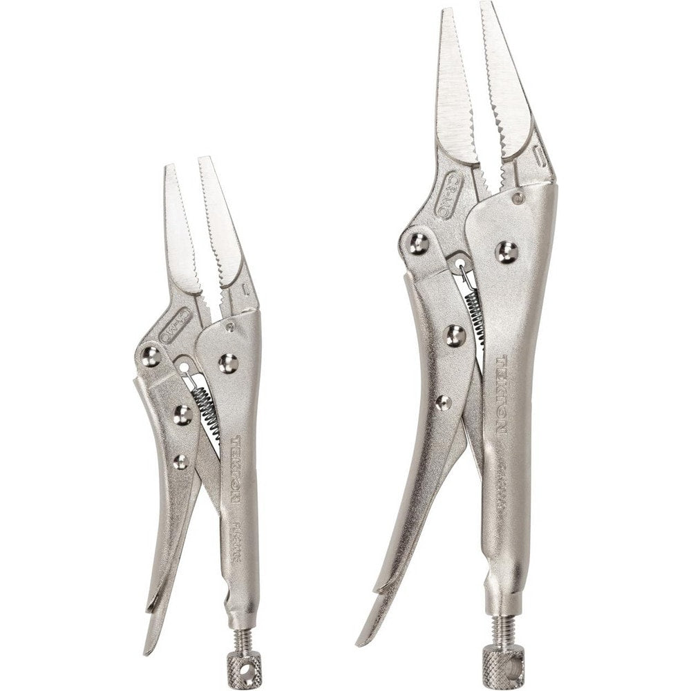 Plier Sets; Plier Type Included: Long Nose Locking; Container Type: None; Handle Material: Steel; Includes: 2 pliers; Insulated: No; Tether Style: Not Tether Capable