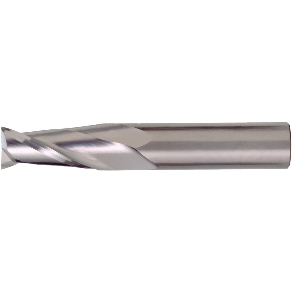 Square End Mill: 1/16" Dia, 1/4" LOC, 2 Flute, Solid Carbide