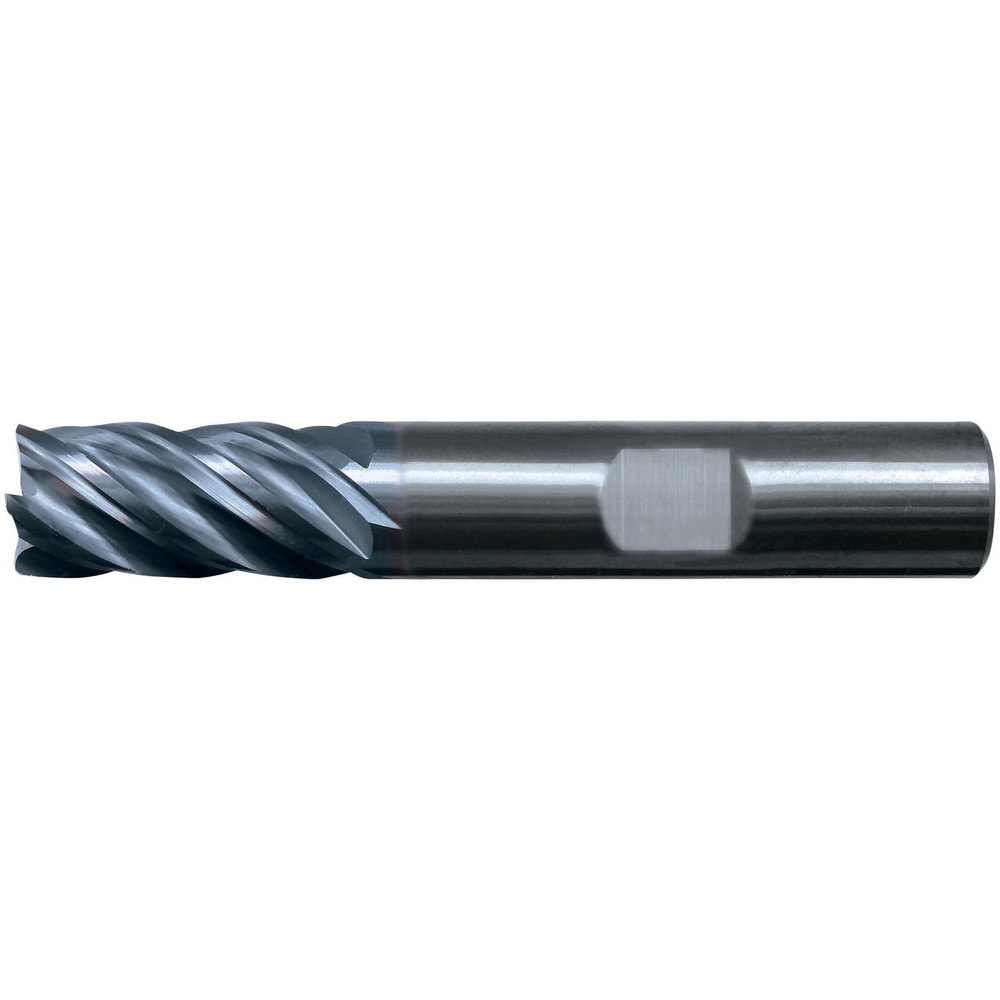 Square End Mill: 1" Dia, 3" LOC, 5 Flute, Solid Carbide