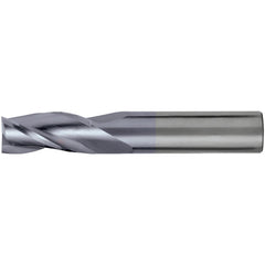 Corner Radius End Mill: 1/4" Dia, 3/4" LOC, 0.51 mm Radius, 3 Flute, Solid Carbide