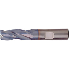 Corner Radius End Mill: 3/4" Dia, 7/8" LOC, 0.76 mm Radius, 3 Flute, Solid Carbide