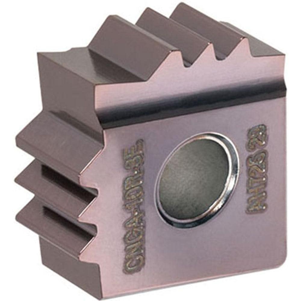 On-Edge Threading Inserts; Insert Style: CNGA; Insert Size Code: 8; Insert Material: Carbide; Manufacturer Grade: AH725; Thread Type: External; Thread Standard: API Round; External Threads Per Inch: 8