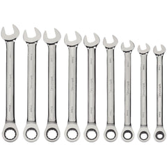 Combination Wrench Set: 9 Pc, Metric