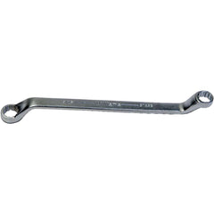 Offset Box End Wrench: 7/16 x 1/2", 12 Point, Double End