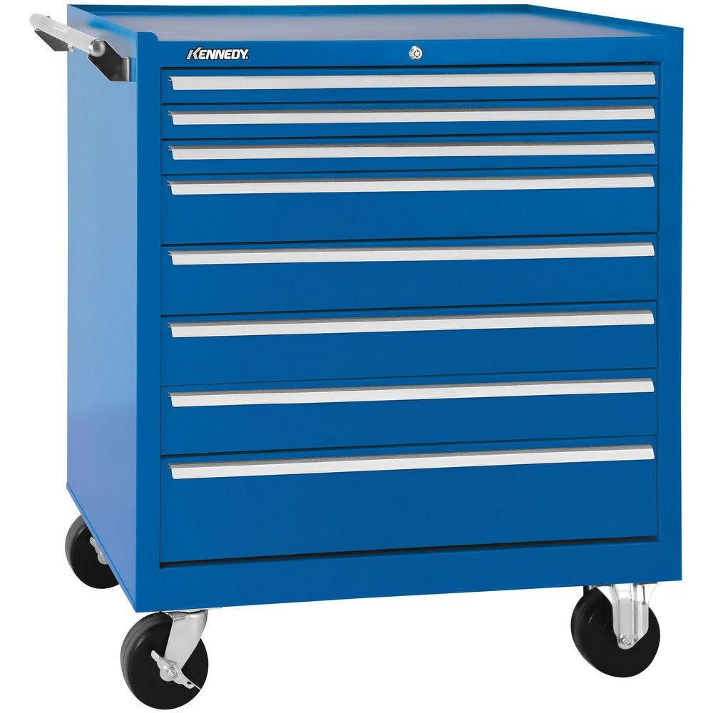 Steel Tool Roller Cabinet: 34" Wide, 39" High, 20" Deep, 8 Drawer