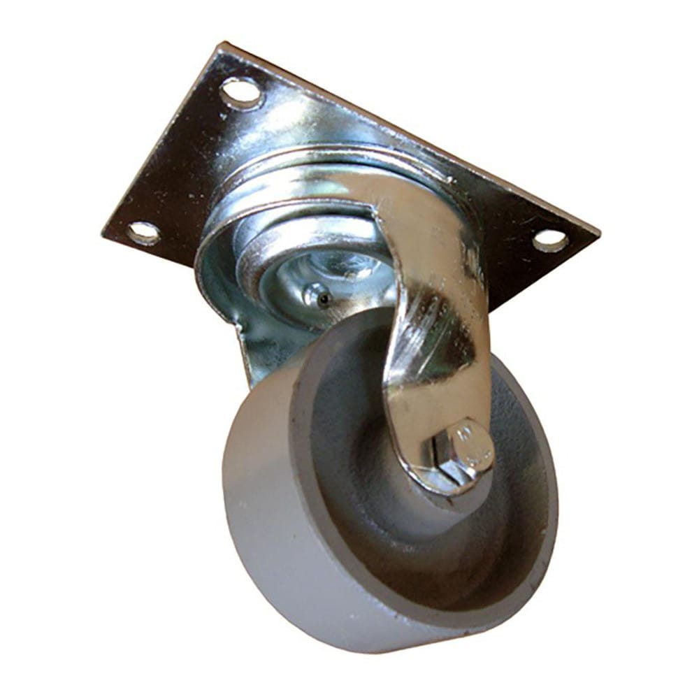 Swivel Top Plate Caster: Polyolefin, 3" Wheel Dia, 1-1/4" Wheel Width, 250 lb Capacity, 4" OAH