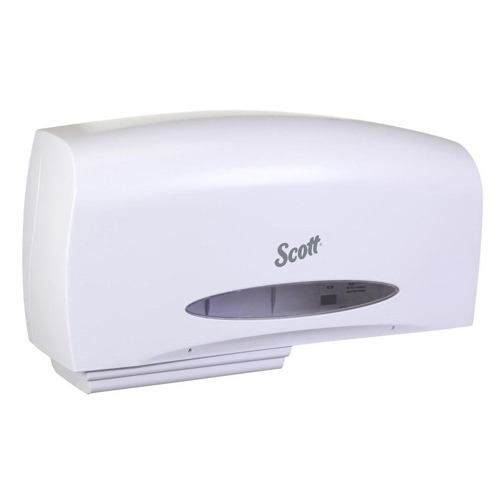 Essential Coreless Jumbo Roll Toilet Paper Dispenser, 2 Roll Capacity, White, 20.1" x 10.9" x 5.9"