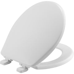 Toilet Seats; Type: Closed, Standard; Style: Round; Material: Plastic; Color: White; Outside Width: 14.688 in; Inside Width: 8.3750 in; Hinge Design: Stay-Tite;Slow Close; Length (Inch): 16.63 in