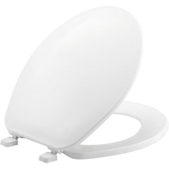 Toilet Seats; Type: Closed, Standard; Style: Round; Material: Plastic; Color: White; Outside Width: 14.313 in; Inside Width: 8.4380 in; Hinge Design: Top-Tite; Length (Inch): 16.69 in