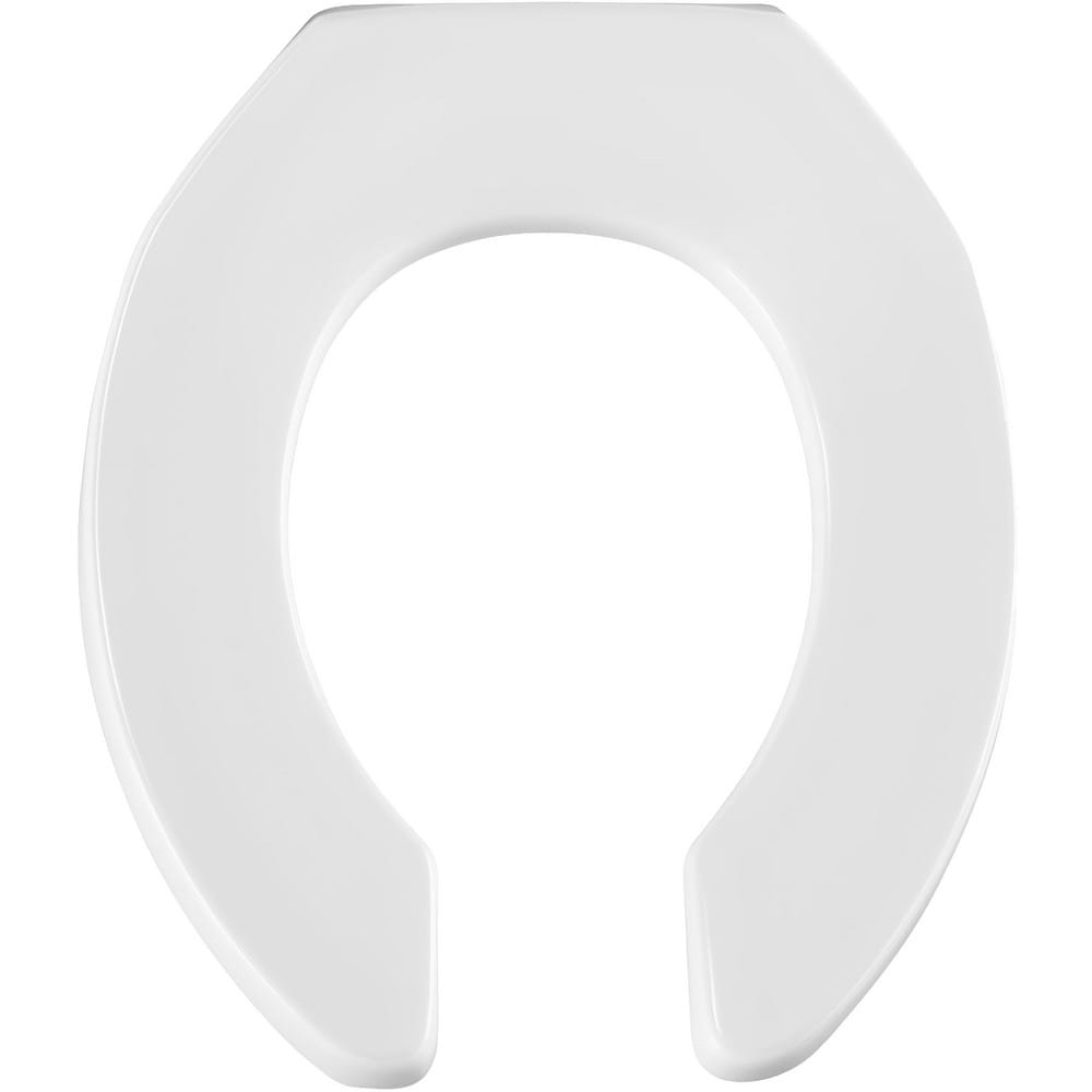 Toilet Seats; Type: Standard, Open; Style: Round; Material: Plastic; Color: White; Outside Width: 14.500 in; Inside Width: 8.0000 in; Hinge Design: Stay-Tite;External Check;Stainless Steel; Length (Inch): 16.31 in