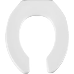 Toilet Seats; Type: Standard, Open; Style: Round; Material: Plastic; Color: White; Outside Width: 14.500 in; Inside Width: 8.0000 in; Hinge Design: Stay-Tite;Self-Sustaining Check;Stainless Steel; Length (Inch): 16.31 in