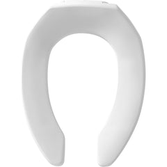 Toilet Seats; Type: Standard, Open; Style: Elongated; Material: Plastic; Color: White; Outside Width: 14.250 in; Inside Width: 7.9380 in; Hinge Design: Stay-Tite;Self-Sustaining Check;Stainless Steel; Length (Inch): 18.38 in