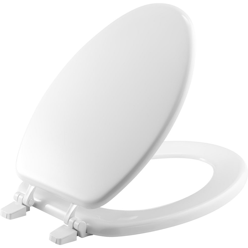 Toilet Seats; Type: Closed, Standard; Style: Elongated; Material: Enameled Wood; Color: White; Outside Width: 14.188 in; Inside Width: 8.7500 in; Hinge Design: Top-Tite; Length (Inch): 18.75 in