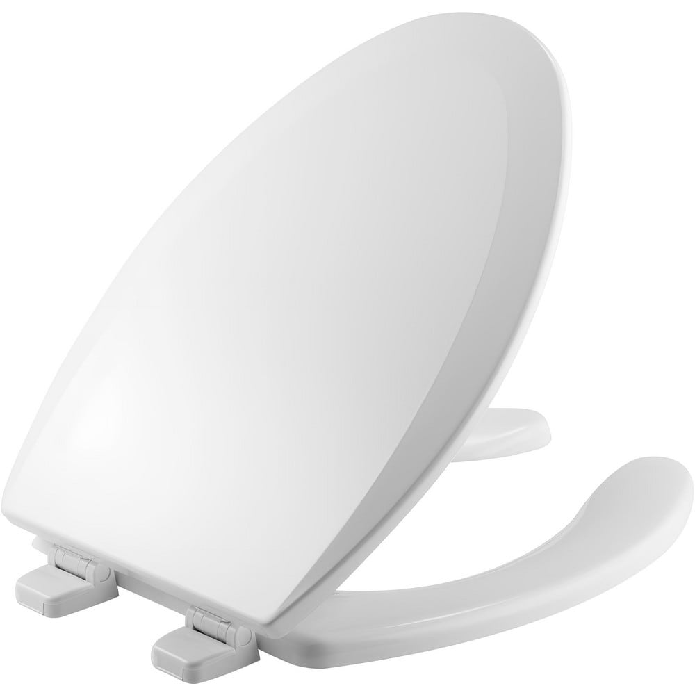 Toilet Seats; Type: Standard, Open; Style: Elongated; Material: Enameled Wood; Color: White; Outside Width: 14.125 in; Inside Width: 8.1880 in; Hinge Design: Stay-Tite;Top-Tite;Precision Seat Fit; Length (Inch): 18.69 in