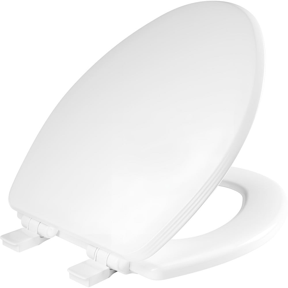 Toilet Seats; Type: Closed, Standard; Style: Elongated; Material: Enameled Wood; Color: White; Outside Width: 14.125 in; Inside Width: 8.0630 in; Hinge Design: Stay-Tite;Slow Close;Lift-Off;Precision Seat Fit; Length (Inch): 18.78 in