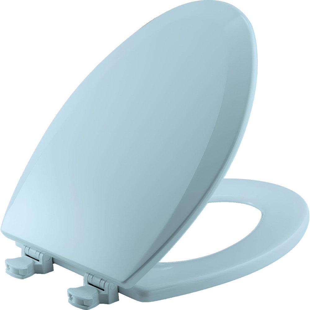 Toilet Seats; Type: Closed, Standard; Style: Elongated; Material: Enameled Wood; Color: Dresden Blue; Outside Width: 14.125 in; Inside Width: 8.1250 in; Hinge Design: Lift-Off; Length (Inch): 18.88 in