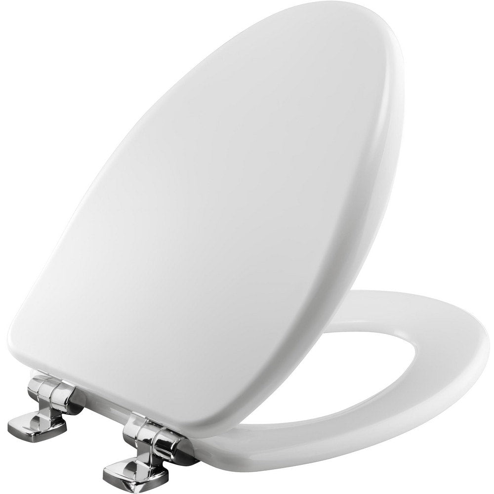 Toilet Seats; Type: Closed, Standard; Style: Elongated; Material: Enameled Wood; Color: White; Outside Width: 14.125 in; Inside Width: 8.0630 in; Hinge Design: Stay-Tite;Slow Close;Precision Seat Fit; Length (Inch): 18.88 in