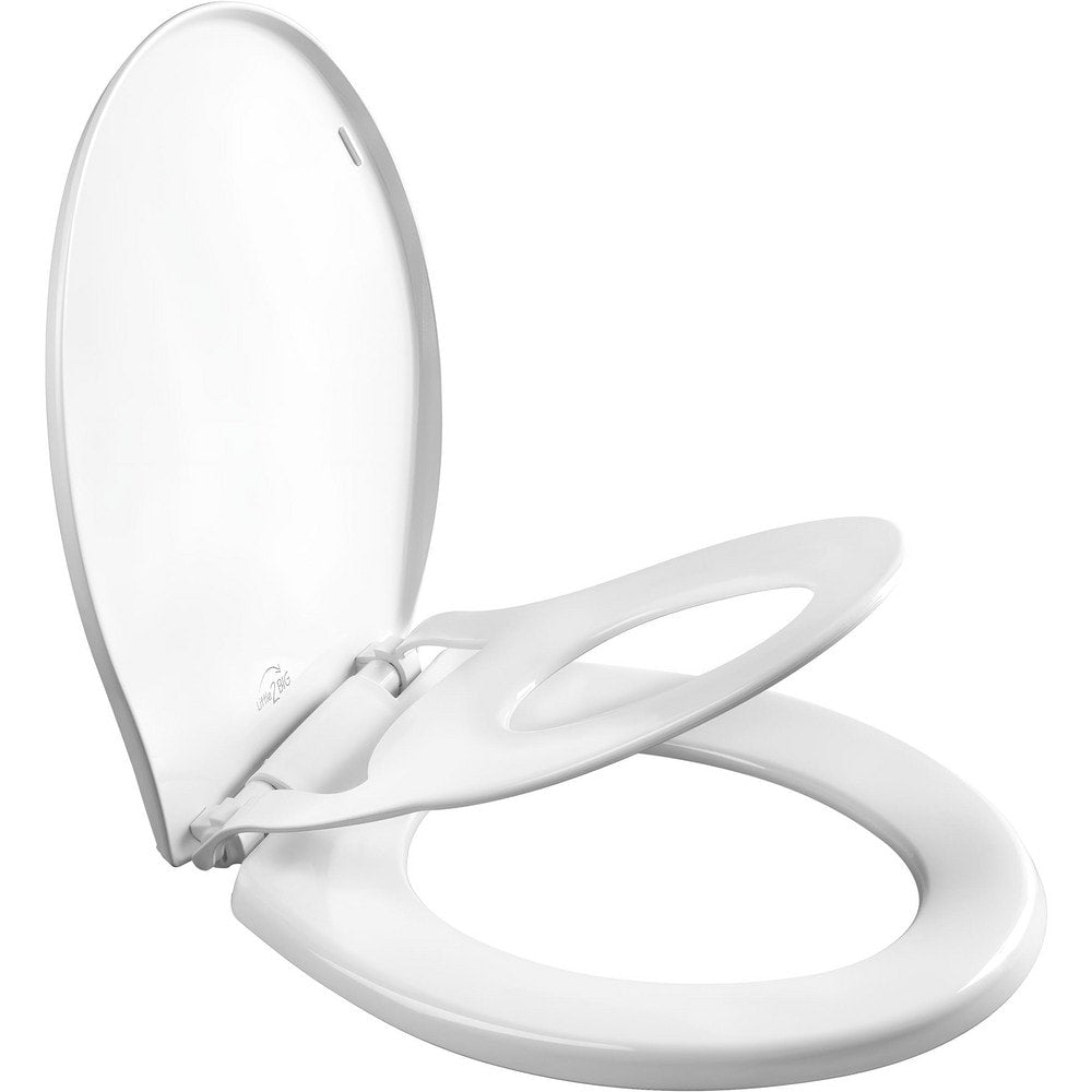 Toilet Seats; Type: Closed, Standard; Style: Round; Material: Plastic; Color: White; Outside Width: 14.375 in; Inside Width: 8.3750 in; Hinge Design: Stay-Tite;Slow Close; Length (Inch): 16.50 in