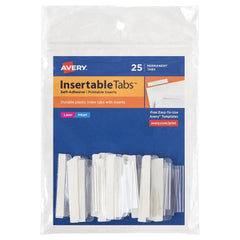 1-1/2" 25 Tabs, Unpunched, Printable Hanging File Folder Tabs