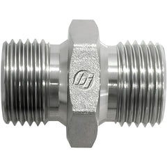 Steel Flared Tube Hex Adapter: 1/4-19 x 3/8-19 Thread