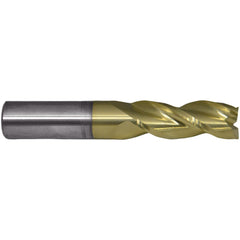 Square End Mill: 1/2" Dia, 3-1/8" LOC, 3 Flute, Solid Carbide