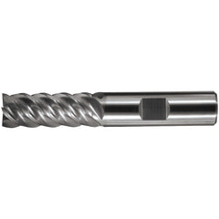 Square End Mill: 1" Dia, 2" LOC, 5 Flute, Solid Carbide