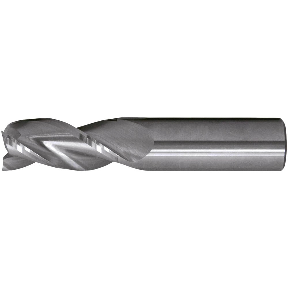 Square End Mill: 1/8" Dia, 1/4" LOC, 3 Flute, Solid Carbide