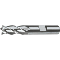 Square End Mill: 13/16" Dia, 1-7/8" LOC, 4 Flute, High Speed Steel