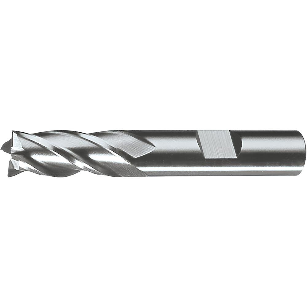 Square End Mill: 1-1/4" Dia, 2" LOC, 6 Flute, High Speed Steel