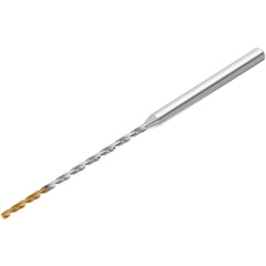 Micro Drill Bit: 1.00 mm Dia, (0.0394"), 139 deg, Solid Carbide