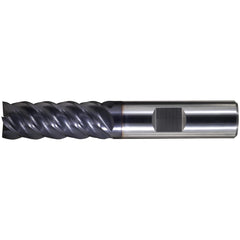 Square End Mill: 3/4" Dia, 3-1/4" LOC, 5 Flute, Solid Carbide