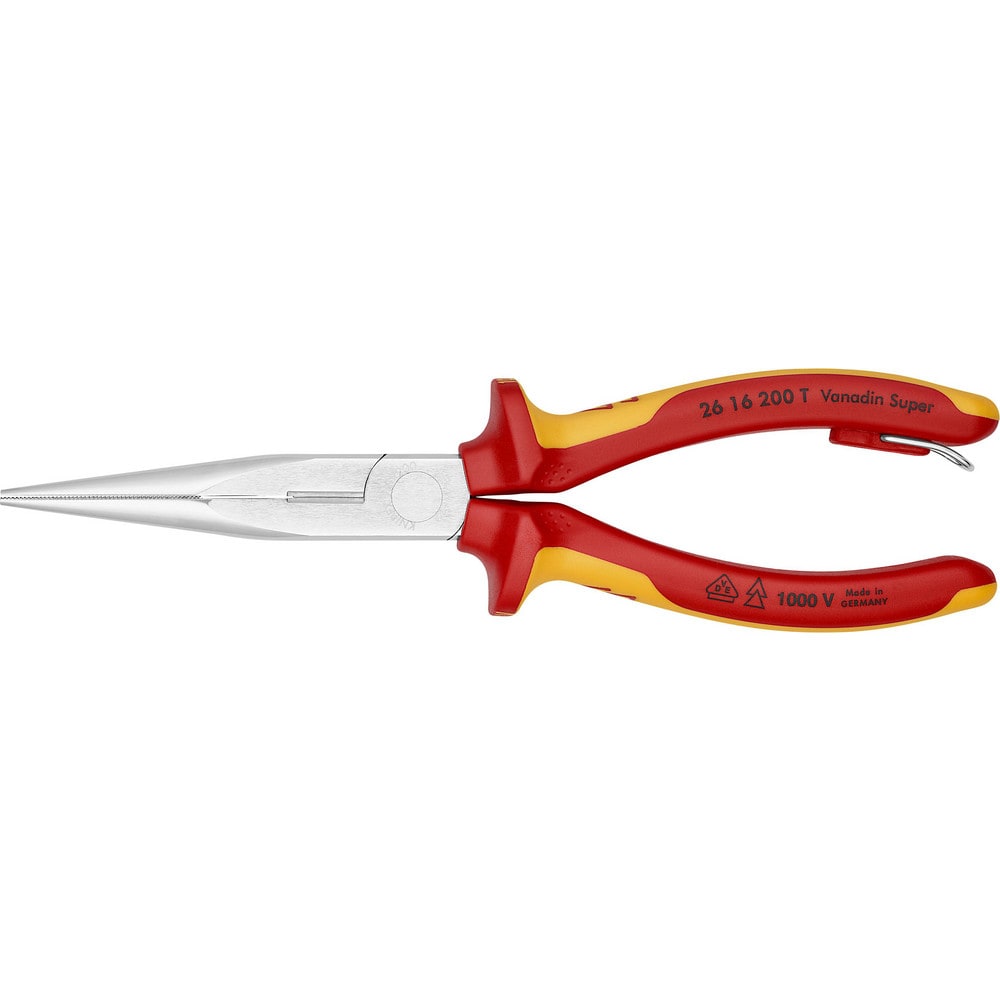 Long Nose Pliers; Pliers Type: Long Nose Pliers, Cutting, Insulated; Jaw Texture: Serrated; Jaw Length (Inch): 2-7/8; Jaw Width (Inch): 45/64