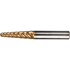 Ball End Mill: 3/8" Dia, 1" LOC, 6 Flute, Solid Carbide