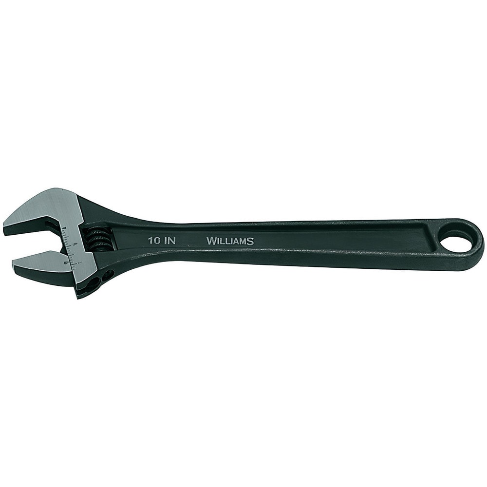 Adjustable Wrench: 10" OAL, 1-7/32" Jaw Capacity