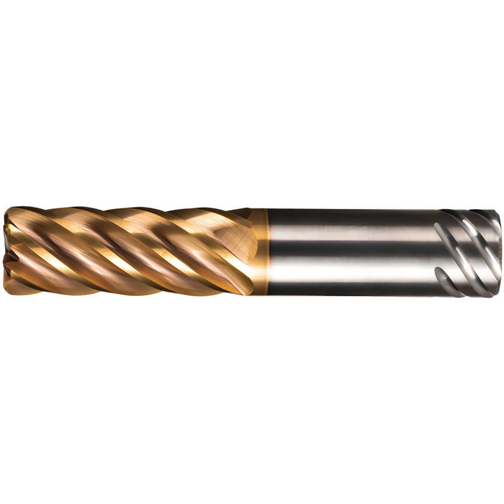 Corner Radius End Mill: 3/4" Dia, 1-5/8" LOC, 0.0300" Radius, 6 Flute, Solid Carbide