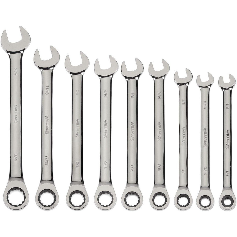 Combination Wrench: 7/16" Head Size, 15 deg Offset