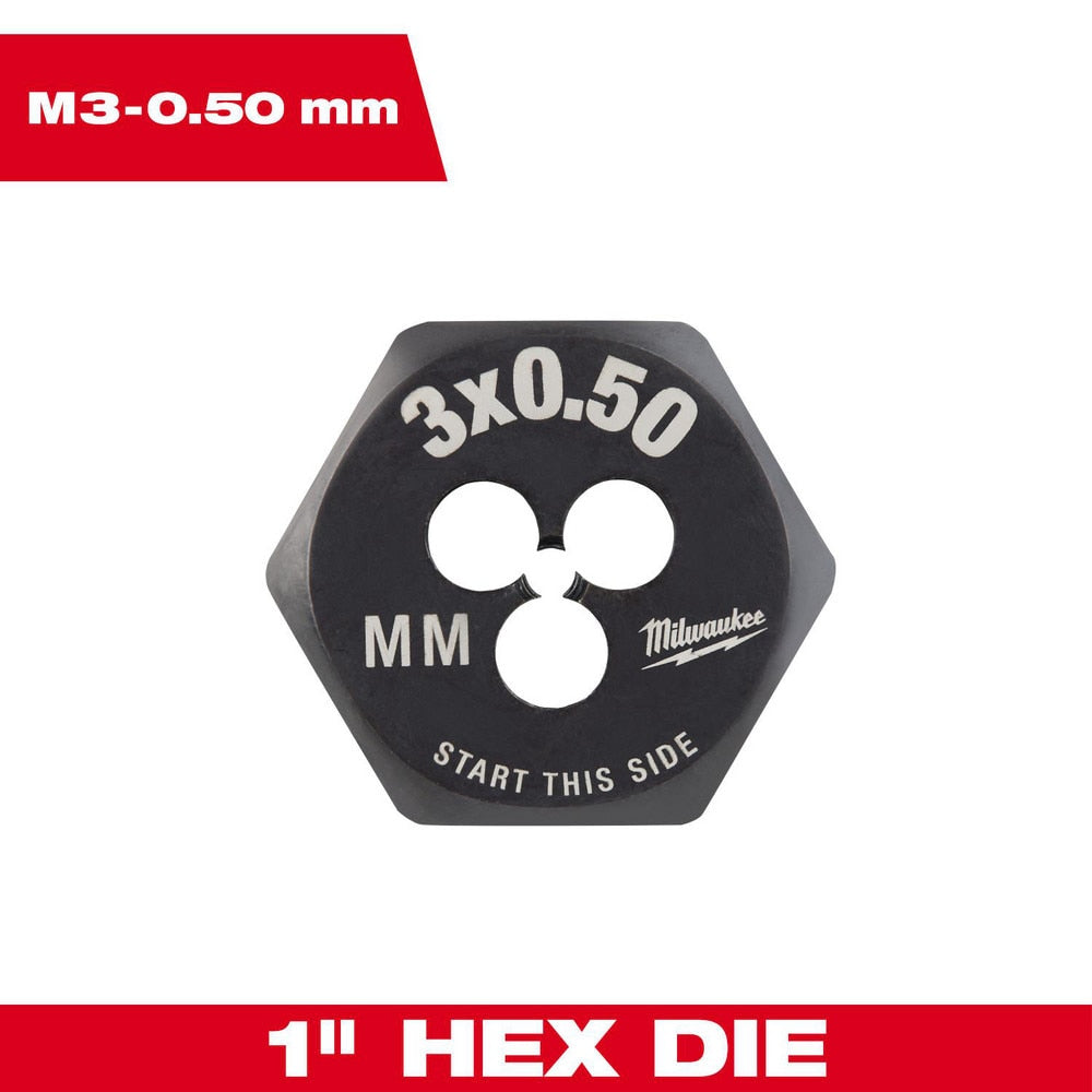 Hex Rethreading Die:  Right Hand, No Carbon Steel