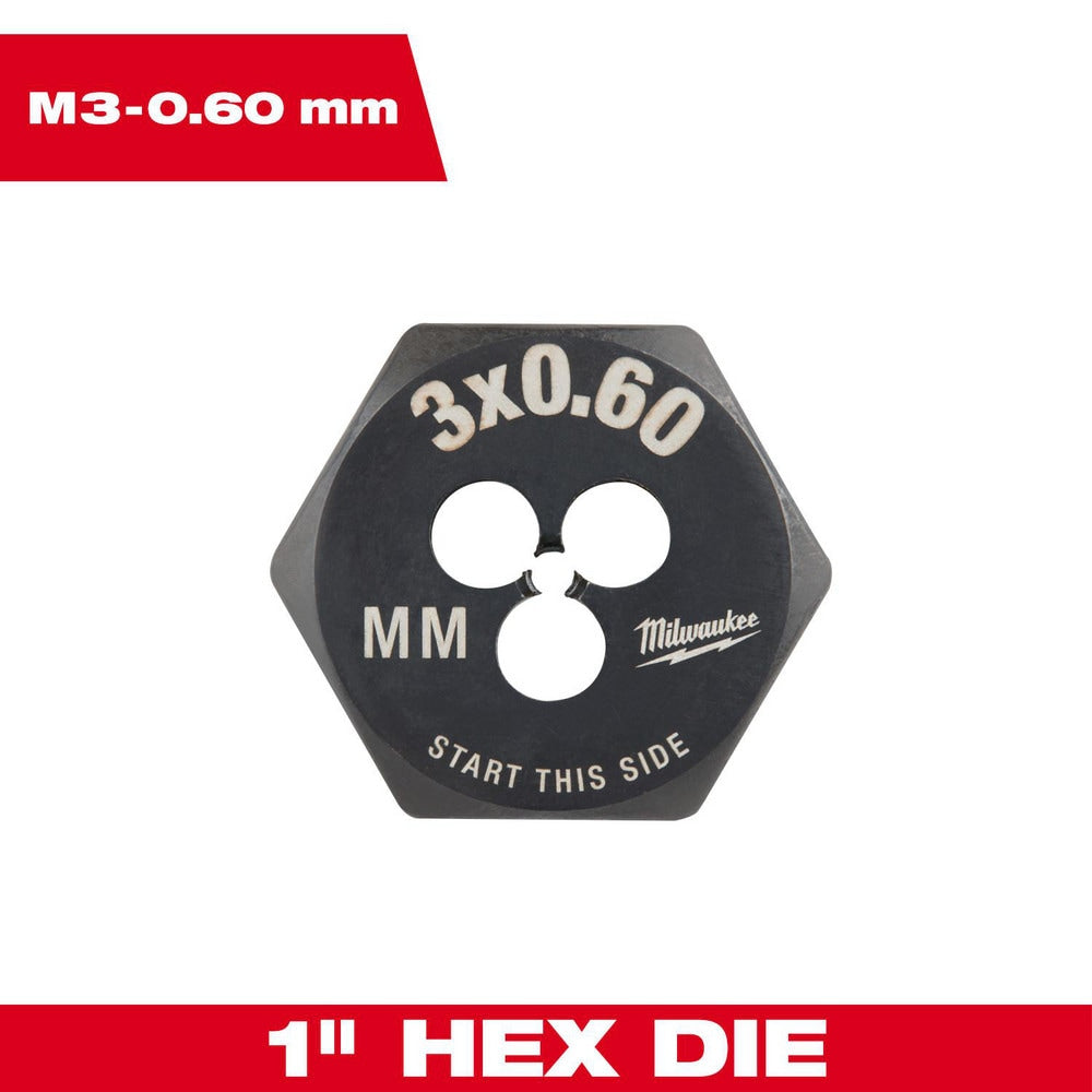 Hex Rethreading Die:  Right Hand, No Carbon Steel