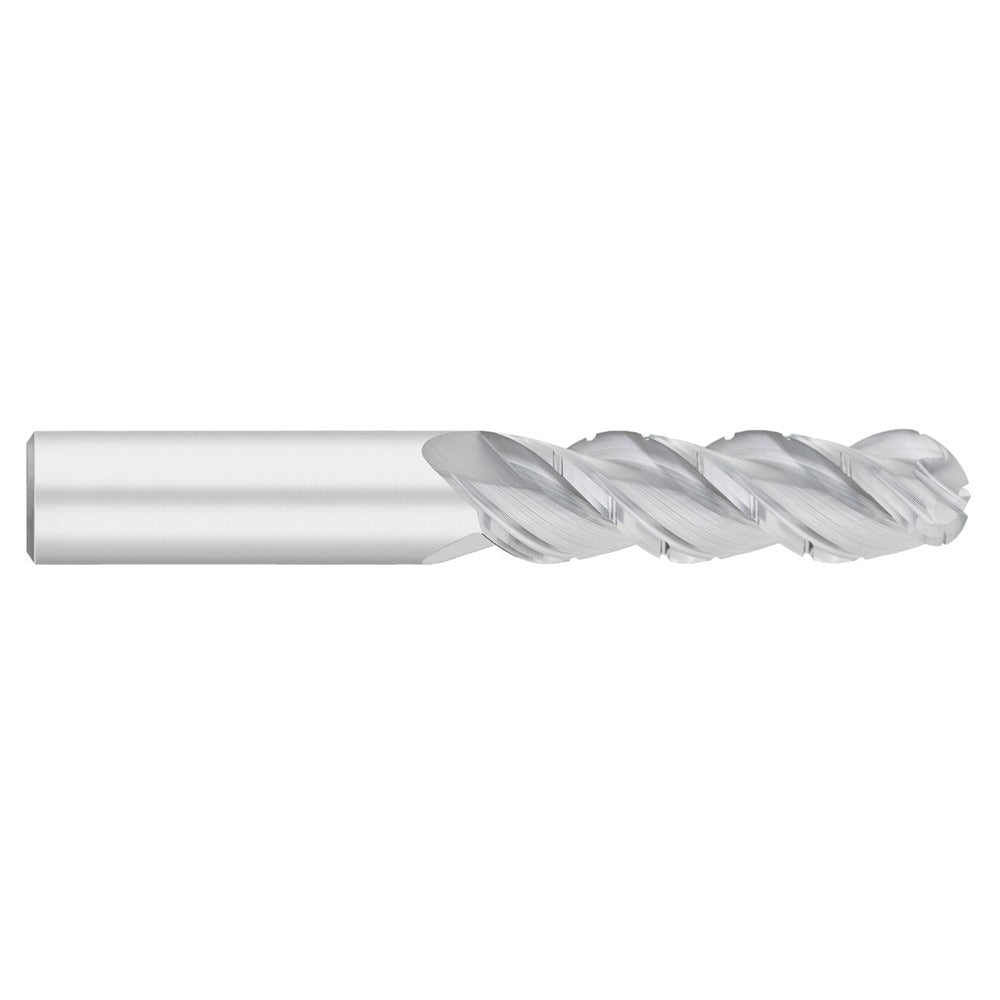 Ball End Mill: 3/4" Dia, 2-1/2" LOC, 3 Flute, Solid Carbide