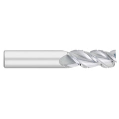 Corner Radius End Mill: 3/16" Dia, 5/8" LOC, 0.50 mm Radius, 3 Flute, Solid Carbide