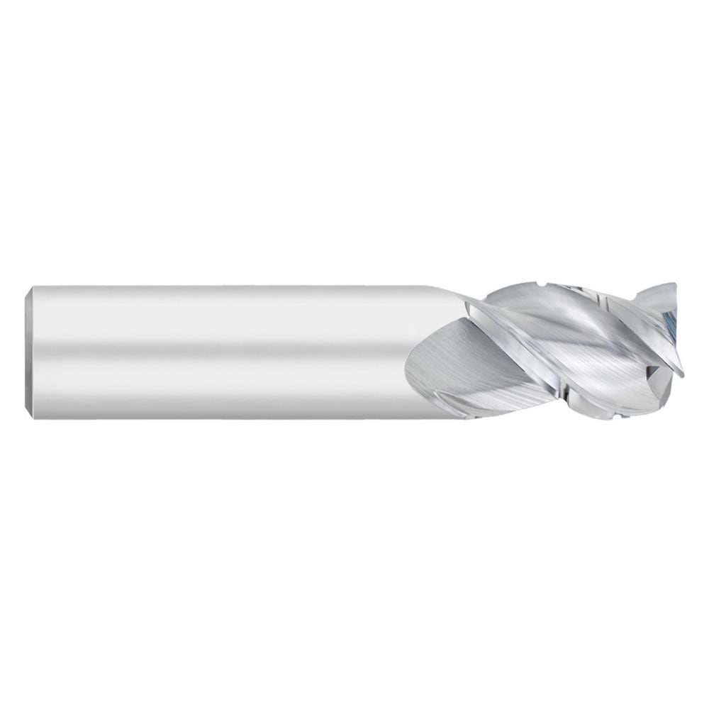 Corner Radius End Mill: 5/16" Dia, 1/2" LOC, 0.50 mm Radius, 3 Flute, Solid Carbide