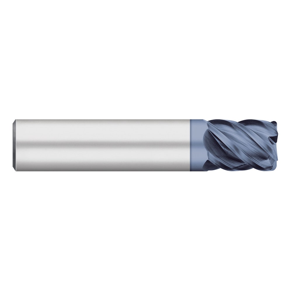 Corner Radius End Mill: 1/4" Dia, 1/2" LOC, 0.0300" Radius, 5 Flute, Solid Carbide