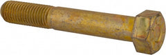 Hex Head Cap Screw: 3/4-10, 5" Length Under Head, Grade L9 Steel, Yellow Zinc Dichromate Finish