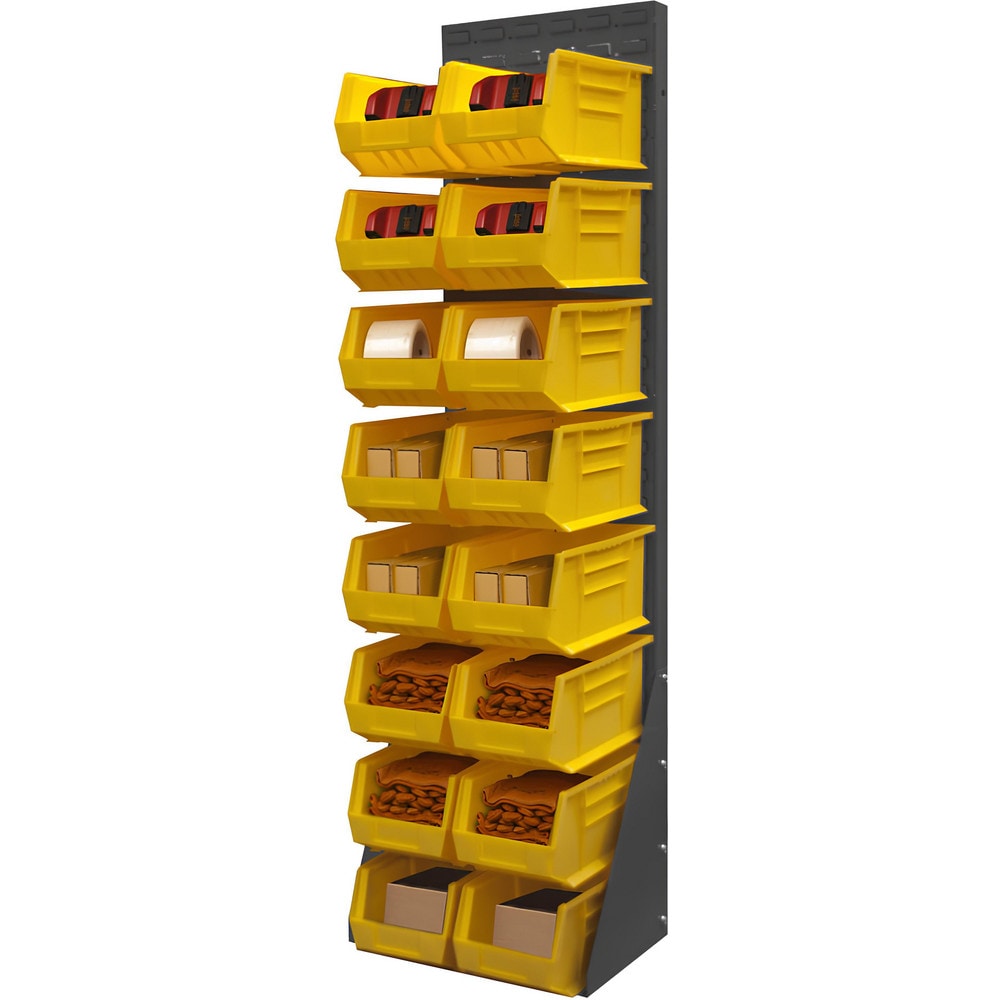 Pick Racks; Rack Type: Floor Rack; Rack Style: Louvered Panel; Bin Type: Hook-On; Assembled: Yes; Load Capacity (Lb.): 125.000; Depth (Inch): 13-1/2; Gauge: 16