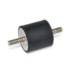 Vibration Isolators; Isolator Type: Stud/Stud; Insert Material: Stainless Steel; Isolator Material: Natural Rubber; Maximum Load Capacity: 57.80 N; Top Diameter: 14.00; Bottom Diameter: 14; Thread Size: #10-32; Overall Width: 14 mm